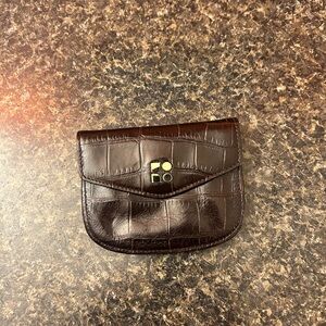 Kate Spade Dark Brown Croc-Embossed Wallet